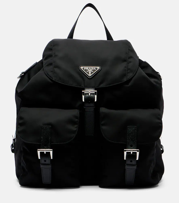  Prada Prada Mochila Medium De Re-nylon Con Piel 
