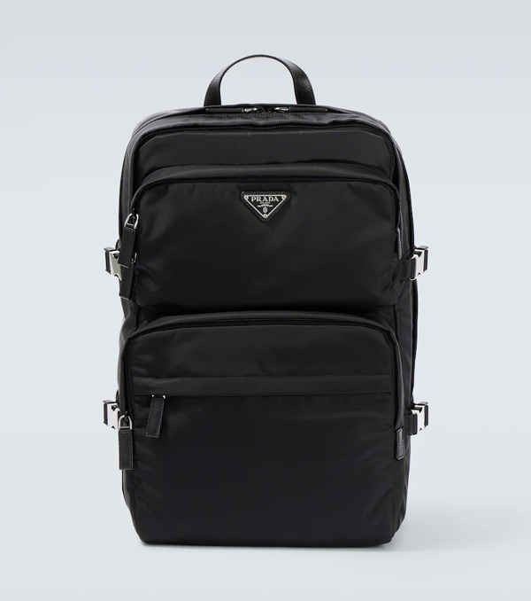  Prada Prada Mochila Re-nylon Con Piel 