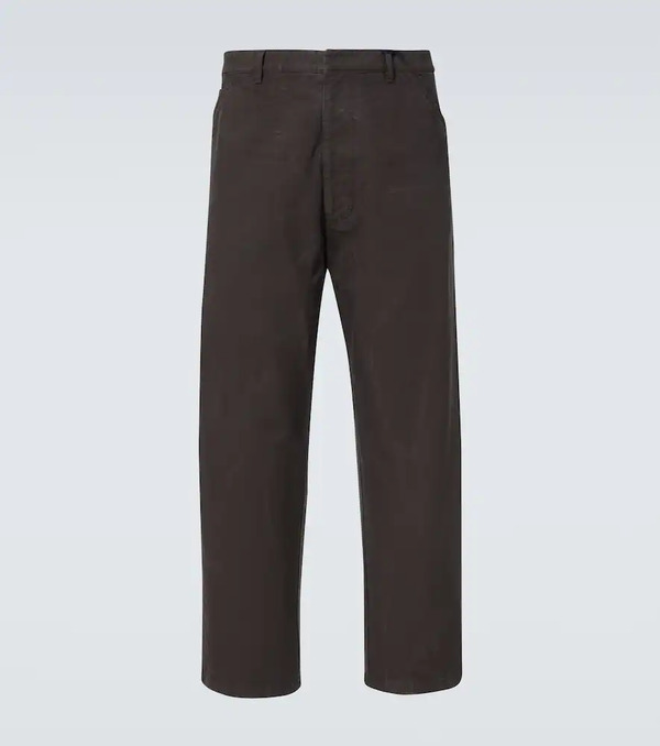  Prada Prada Pantalones Rectos Cropped De Algodón 