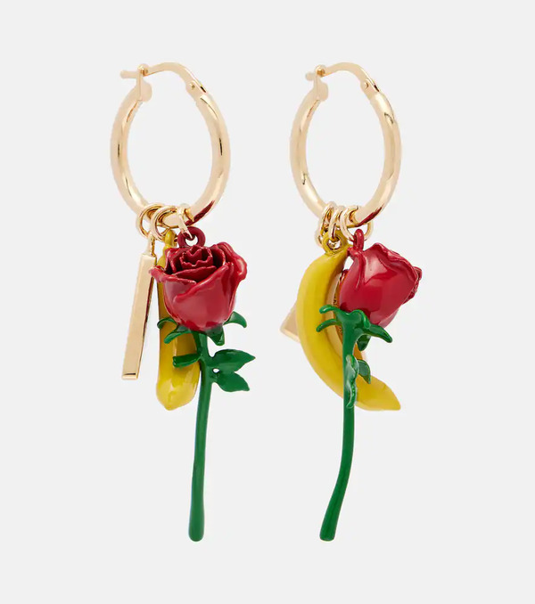  Prada Prada Pendientes De Aro Adornados 