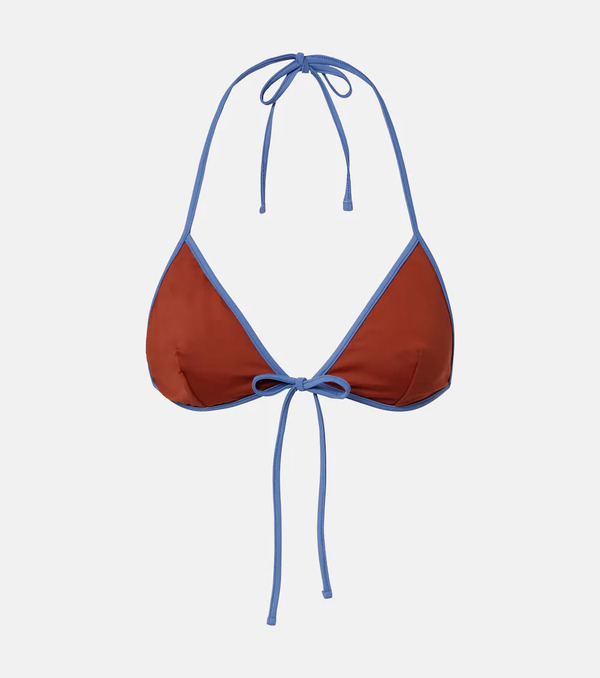  Prada Prada Top De Bikini Triangular Con Logo 
