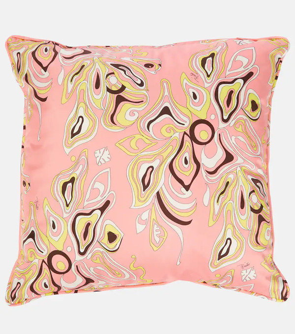  Pucci Pucci Cojín En Sarga De Seda Estampado 