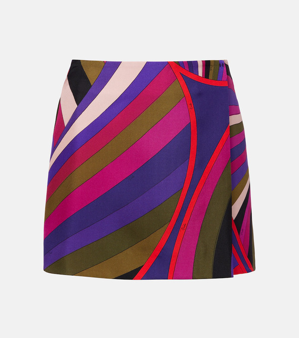 Pucci Pucci Falda Envolvente Iride De Seda 