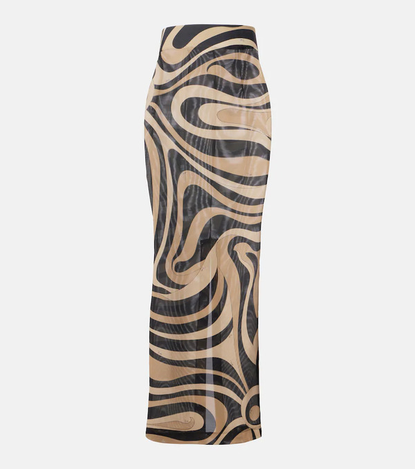 Pucci Pucci Falda Larga Marmo De Tul 