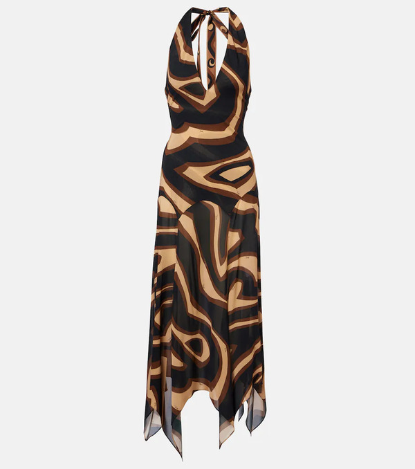  Pucci Pucci Jersey Midi Labirinto De Muselina De Jersey 
