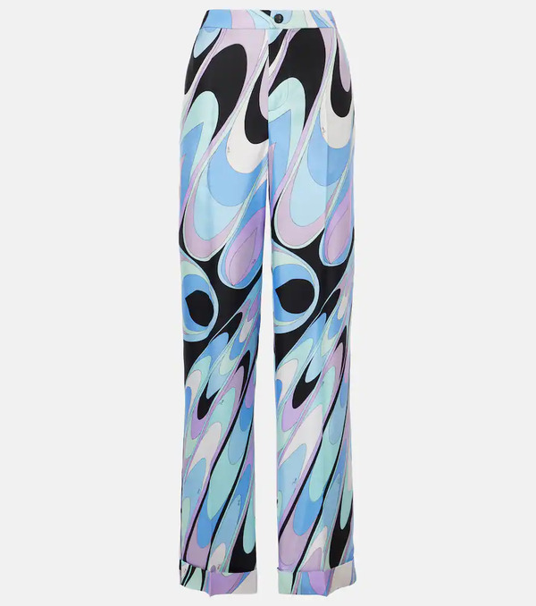  Pucci Pucci Pantalones Anchos En Sarga De Seda 