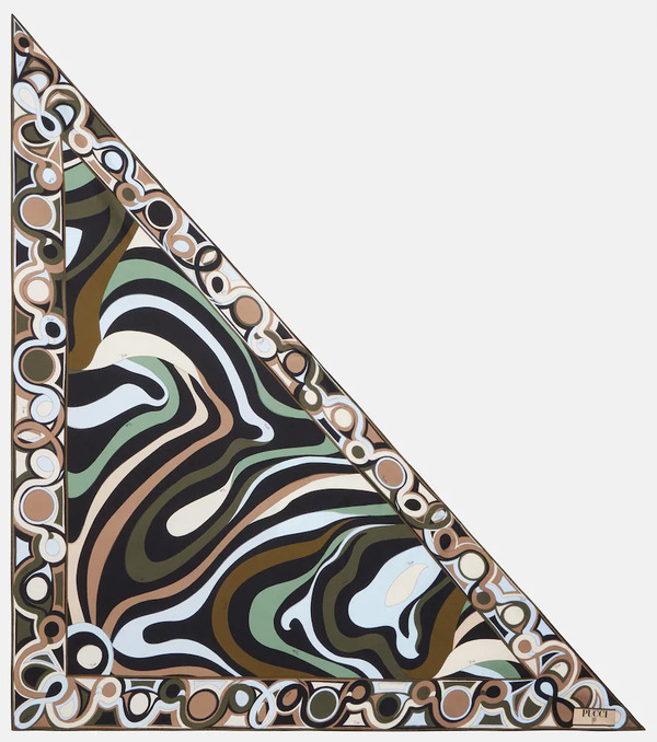  Pucci Pucci Pañuelo Marmo De Sarga De Seda 