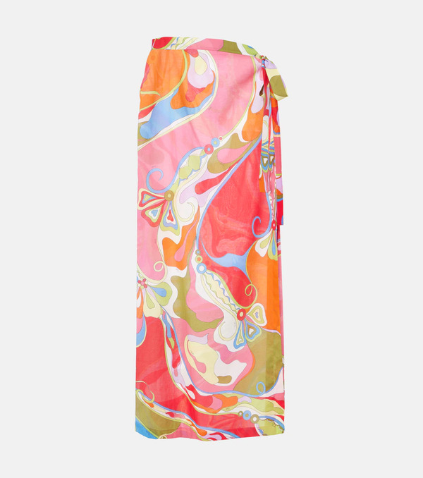  Pucci Pucci Pareo Orchidee De Muselina De Algodón 