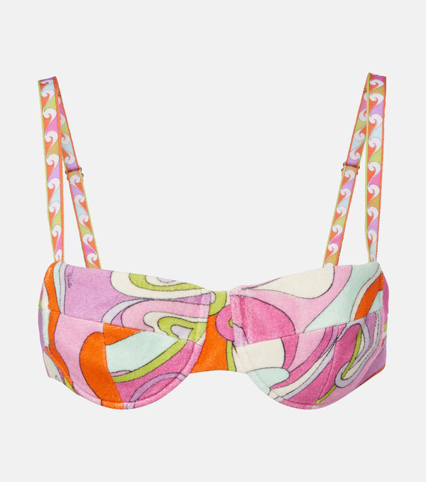  Pucci Pucci Top De Bikini Orchidee De Rizo De Algodón 