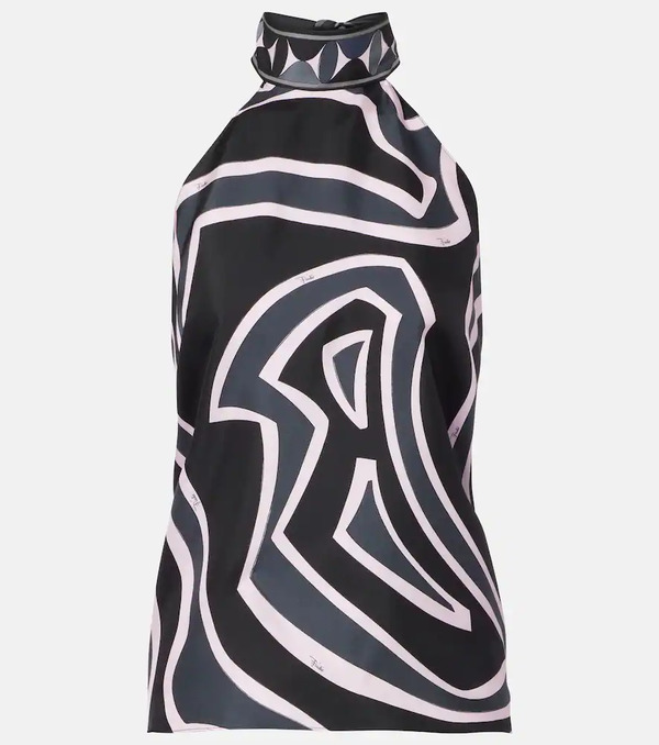  Pucci Pucci Top Iride De Sarga De Seda 