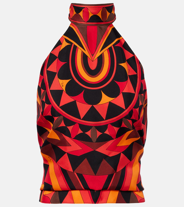  Pucci Pucci Top Manuba De Sarga De Seda 