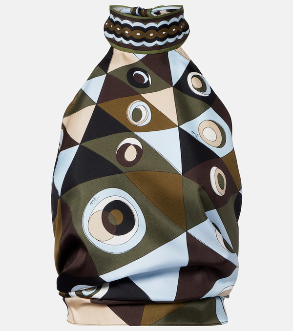  Pucci Pucci Top Occhi De Sarga De Seda 