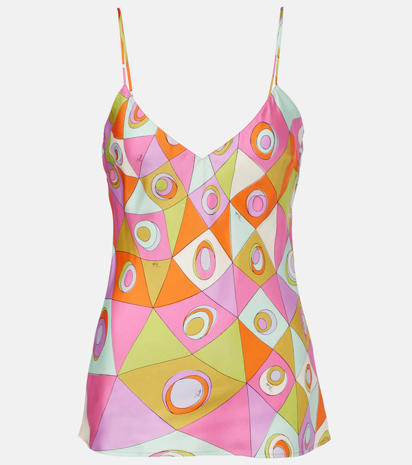  Pucci Pucci Top Occhi De Satén De Seda 