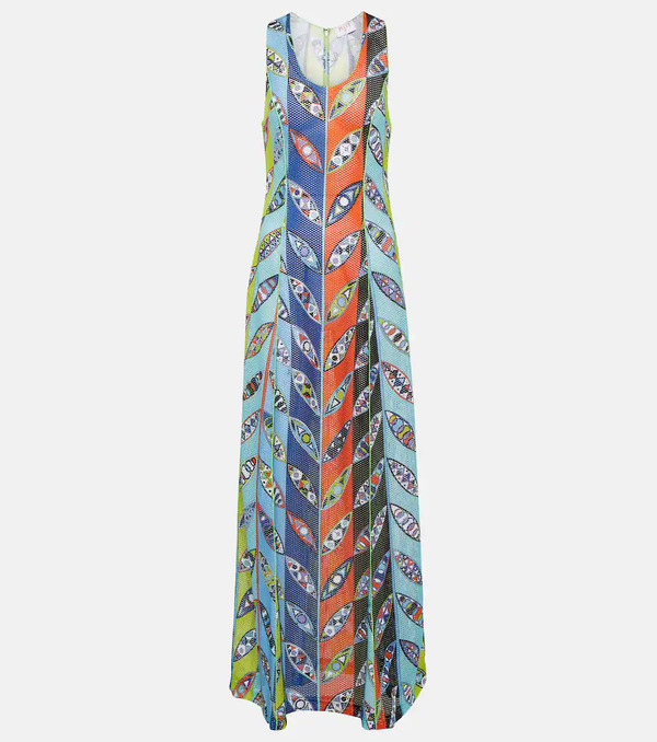  Pucci Pucci Vestido Largo Girandole De Malla 