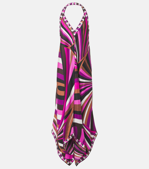  Pucci Pucci Vestido Largo Iride De Sarga De Seda 