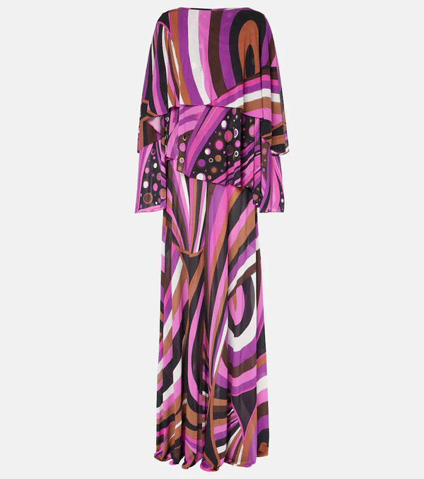  Pucci Pucci Vestido Largo Iride De Seda 