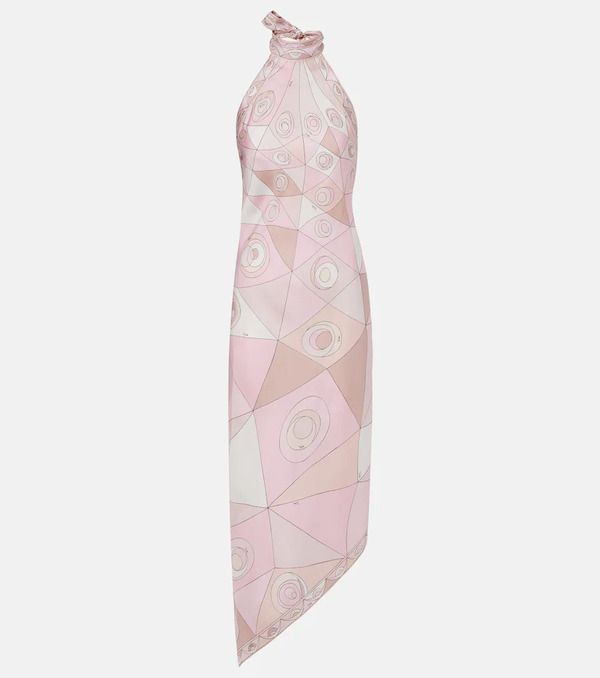  Pucci Pucci Vestido Largo Occhi De Sarga De Seda 