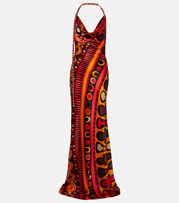  Pucci Pucci Vestido Largo Soleil De Satén 