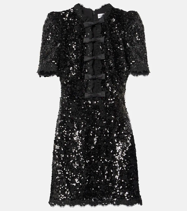  Rebecca Vallance Rebecca Vallance Vestido Corto Con Lentejuelas Y Lazo 