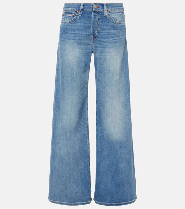  Re/done Re/done Jeans Anchos Cotton Stretch De Tiro Medio 