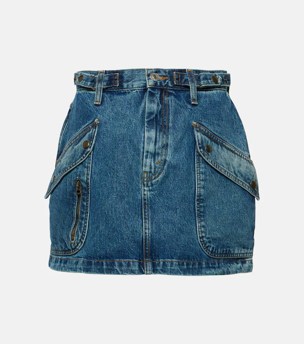  Re/done Re/done Minifalda Racer De Denim 