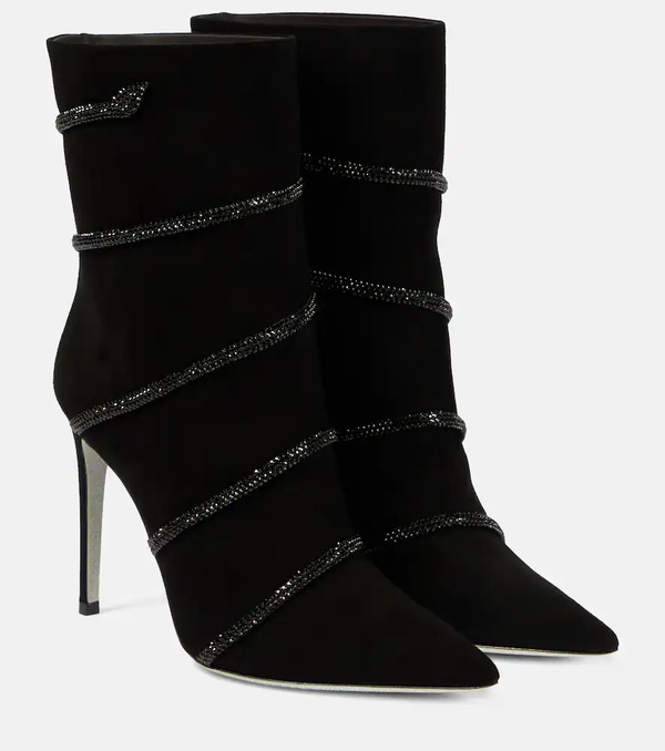  Rene Caovilla Rene Caovilla Botas De Ante Morgana Adornadas 