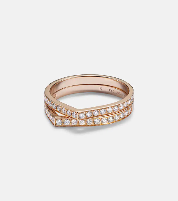  Repossi Repossi Anillo Antifer De Oro Rosa Con Diamantes 