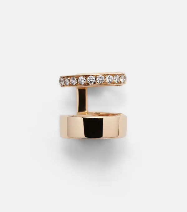  Repossi Repossi Pendiente Ear Cuff Berbere Module De Oro Rosa De 18 Ct Con Diamantes 