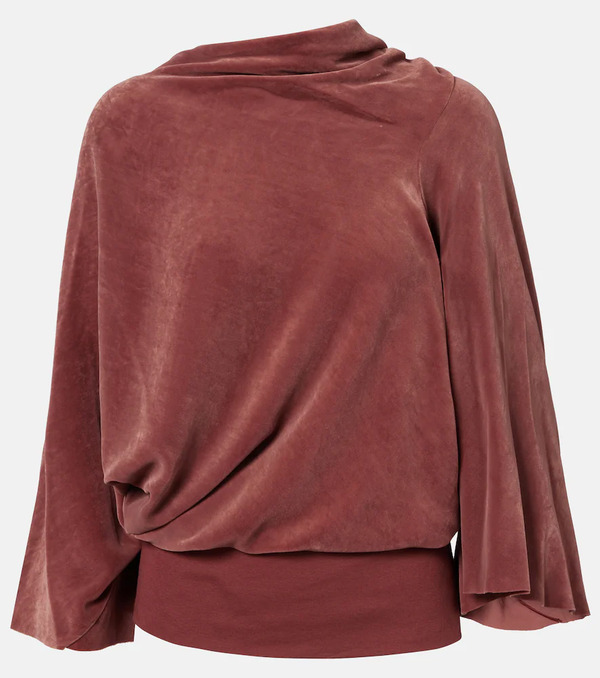  Rick Owens Rick Owens Top De Charmeuse Drapeado 