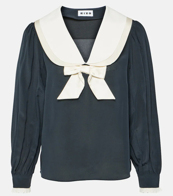  Rixo Rixo Blusa Eimer De Seda 