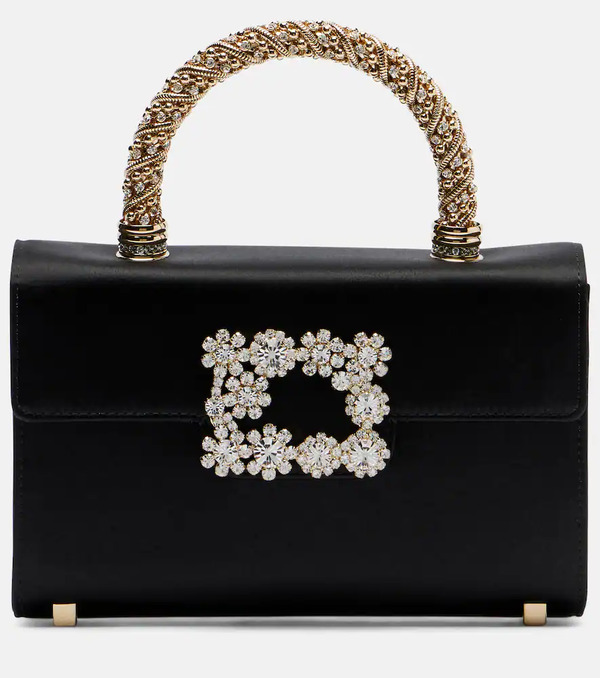  Roger Vivier Roger Vivier Bolso Jewel Efflorescencia Mini De Satén 