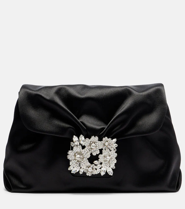  Roger Vivier Roger Vivier Clutch Efflorescence Mini De Satén 