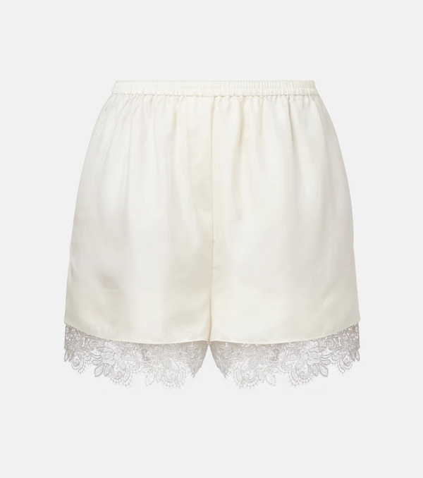  Rohe Róhe Shorts De Seda Con Encaje 