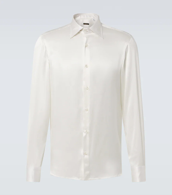  Rubinacci Rubinacci Camisa De Esmoquin De Satén De Seda 