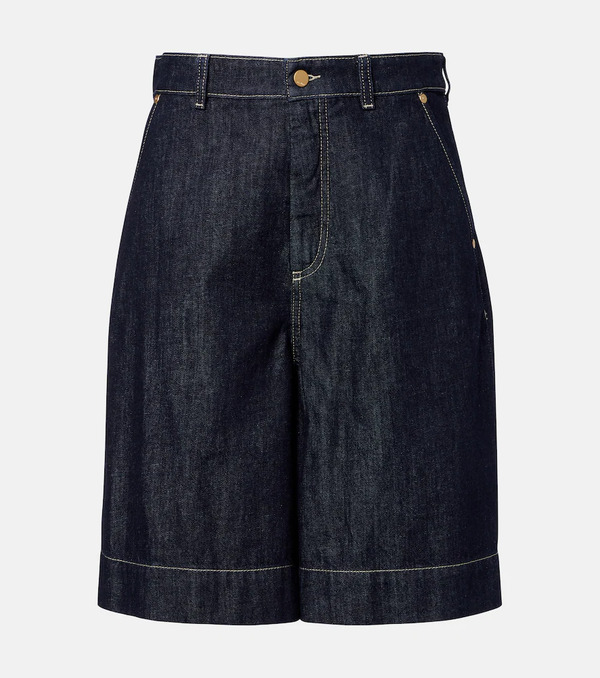  's Max Mara 's Max Mara Bermudas Quadro De Denim 