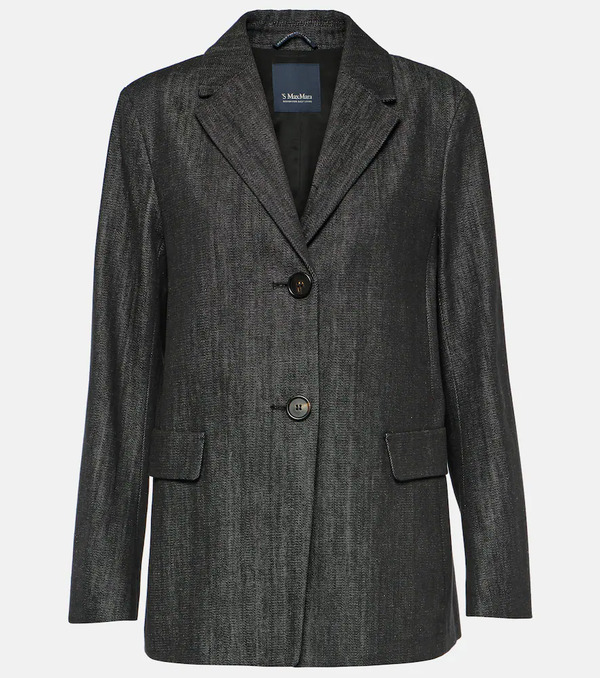  's Max Mara 's Max Mara Blazer Murano De Chambray De Algodón 