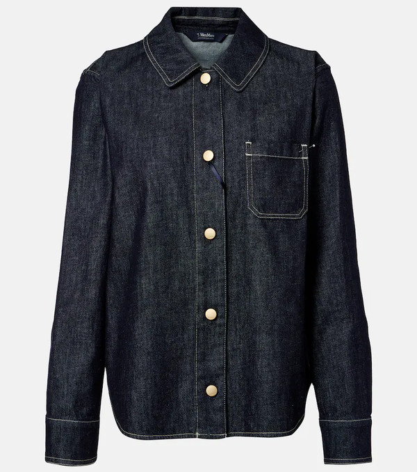  's Max Mara 's Max Mara Camisa Enfasi De Denim 