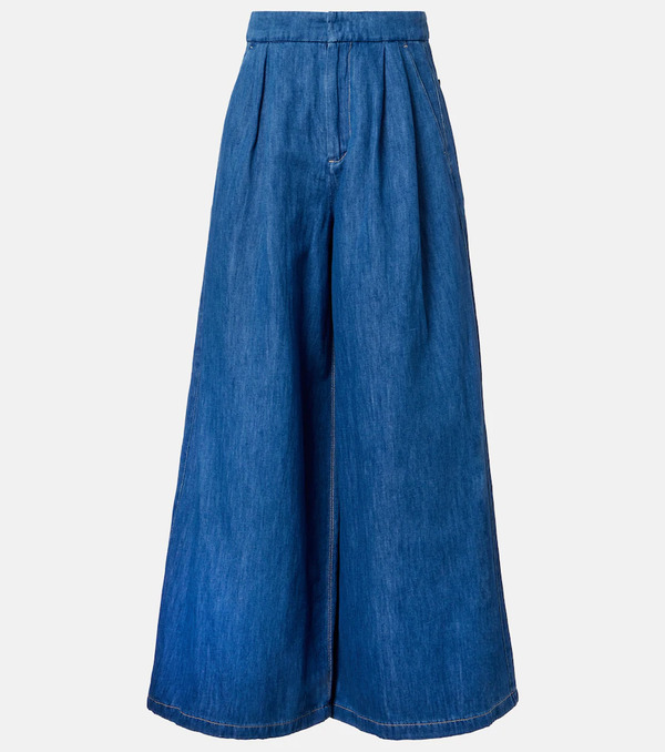  's Max Mara 's Max Mara Jeans Anchos Nastro Cropped 
