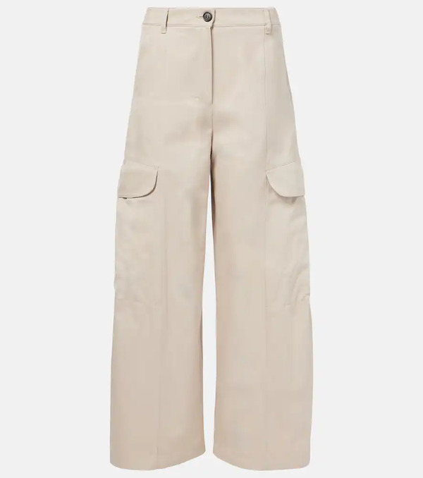  's Max Mara 's Max Mara Pantalones Cargo De Gabardina De Algodón 
