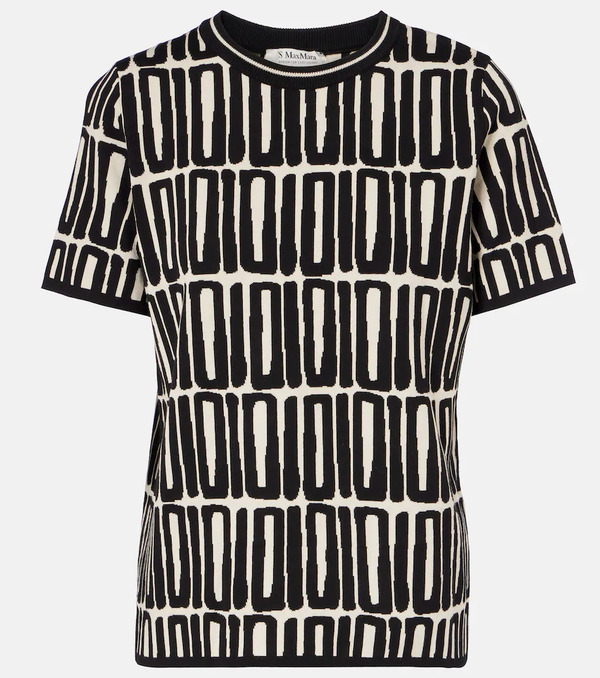  's Max Mara 's Max Mara Top Ramo De Algodón Estampado 