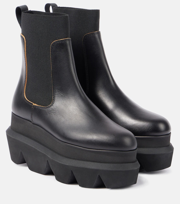  Sacai Sacai Botines Chelsea De Piel 