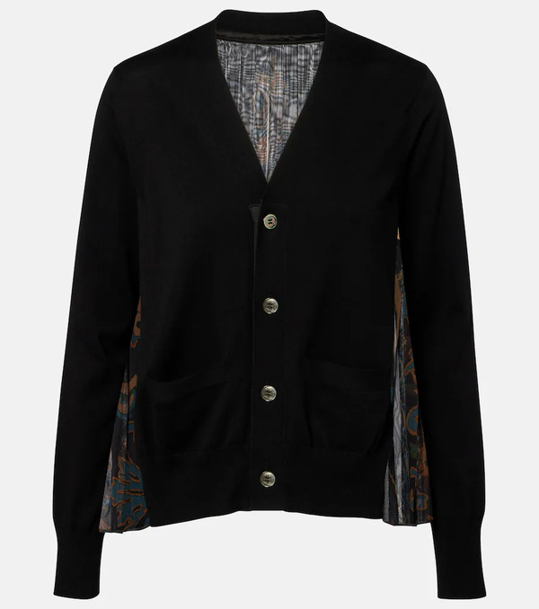  Sacai Sacai Cárdigan De Tul De Algodón 