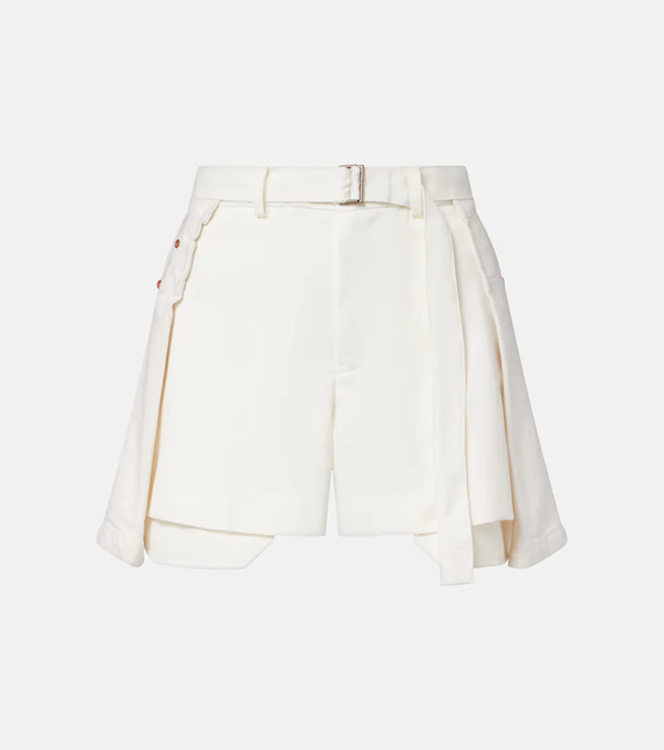  Sacai Sacai Shorts De Denim Con Paneles 