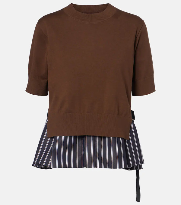  Sacai Sacai Top Con Paneles 