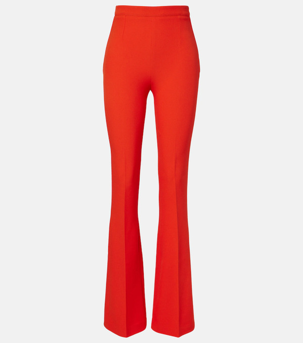  Safiyaa Safiyaa Pantalones Flared Alexa De Crepé 