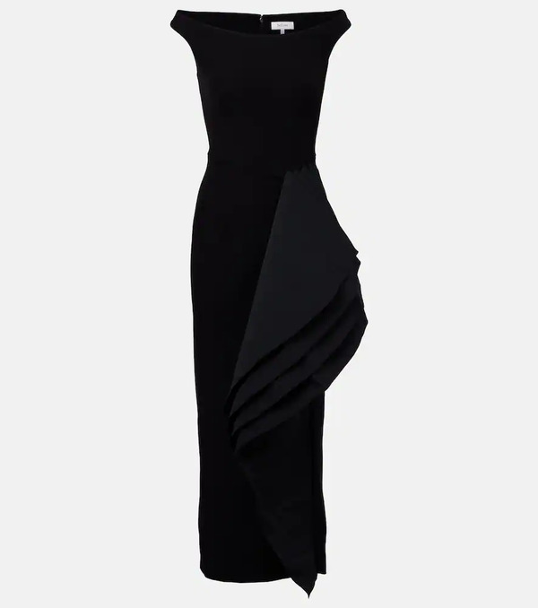  Safiyaa Safiyaa Vestido Midi Bree Drapeado 