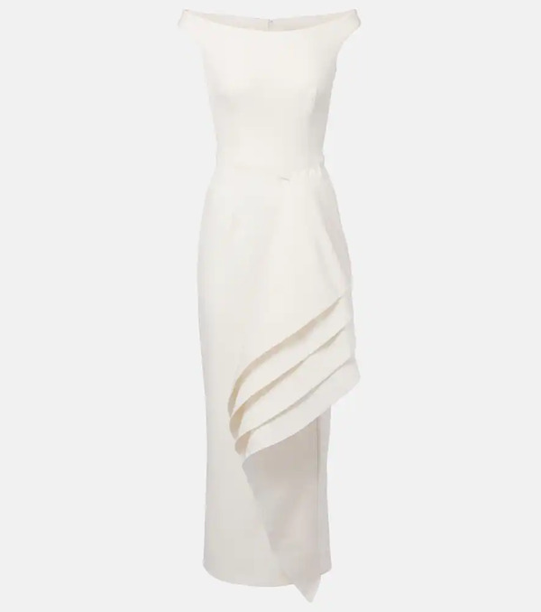  Safiyaa Safiyaa Vestido Midi Bree Drapeado 