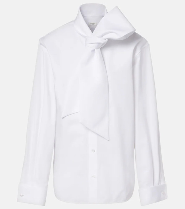  Saint Laurent Saint Laurent Blusa De Popelín De Algodón 