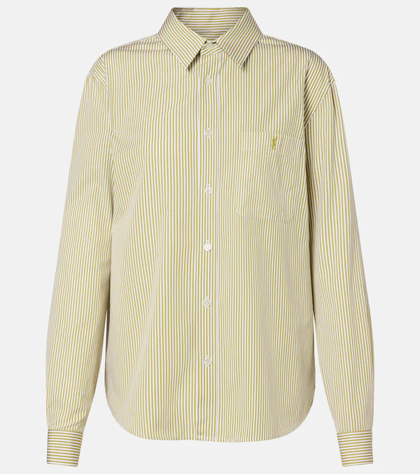  Saint Laurent Saint Laurent Camisa De Algodón A Rayas 