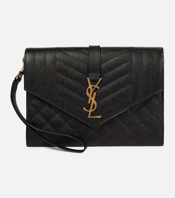  Saint Laurent Saint Laurent Clutch Envelope De Piel Matelassé 